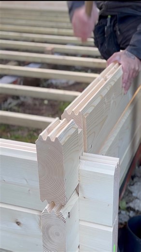 Satisfying log cabin building 🪵 for Northern Log Cabins Ltd #logcabin #logcabinhomes #gardenroom #reels #reelsfb #cabinbuild Everyone | All Things Garden Buildings