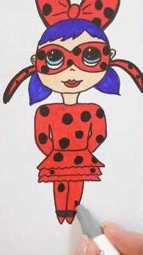 How to Draw LOL Ladybug vs Marinette #shorts
