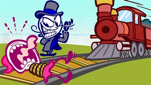 Pencilmate Races The Train! -in- Citizen Train | Pencilmation