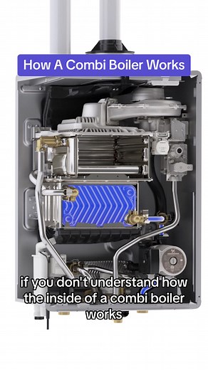 How a combi boiler works 🤔 #combiboiler #boiler #plumberlife #plumbing #science