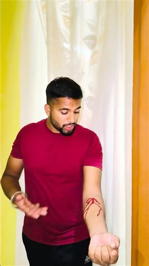 Fake blood 🩸😨 #fakeblood #familyvlog #shorts #lolshivam