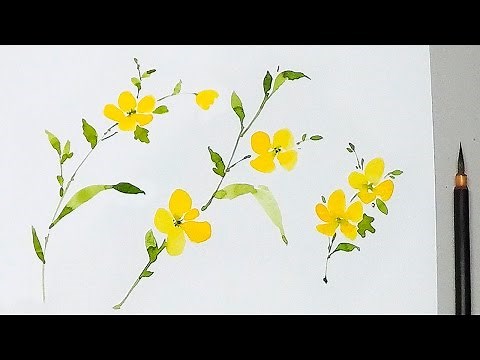 [LVL2] Watercolor Tutorial : How to Paint Yellow Flowers
