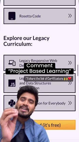 Kaish Ansari | Comment “Project Based Learning” I’ll share you the link of all Certifications!! These Certifications with Projects will add a great Value... | Instagram