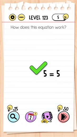 Brain Test Tricky Puzzles | Level 123 | how does this equation work | #braintestsolution