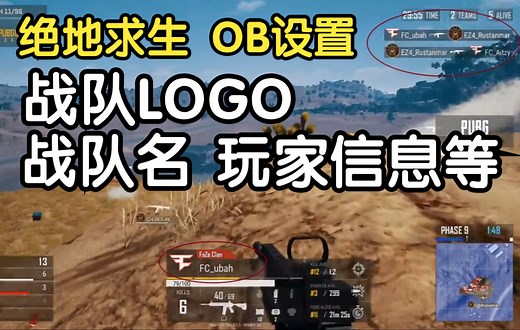 PUBG OBserver 战队logo、名字、颜色 设置教程