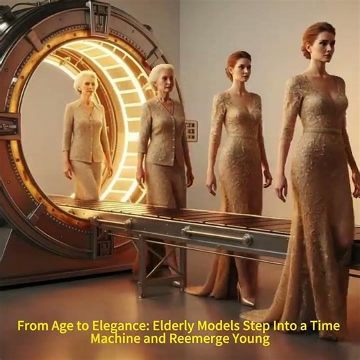 From Age to Elegance: Elderly Models Step Into a Time Machine and Reemerge Young