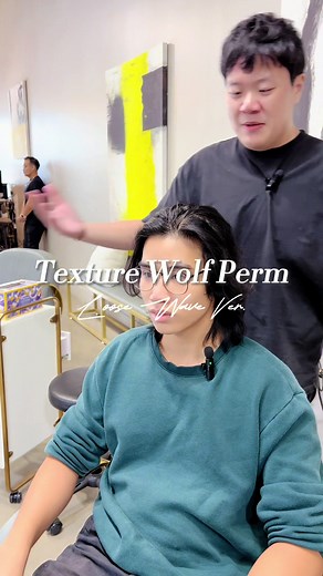 Wolf Cut Hair Style with Wavy Perm ! What do you guys think?! I think i loveing it ! #houston #hair #perm #wolfcut #men