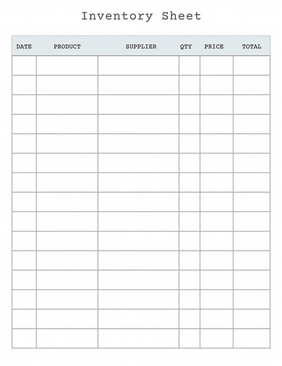 Printable Inventory Sheet Template: Small Business Stock Tracker (excel & PDF) - Etsy