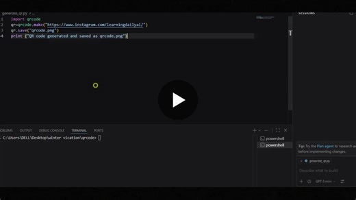 #python #programming #qrcode #automation #learningbybuilding #developerjourney #codingprojects #techskills | Mesum Mukhtar
