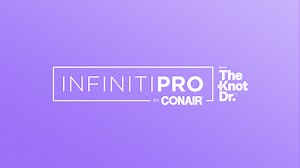 InfinitiPro by Conair The Knot Dr. Professional 14" Ceramic All-in-One Detangling Styler Hot Air Brush, Ionic, Purple