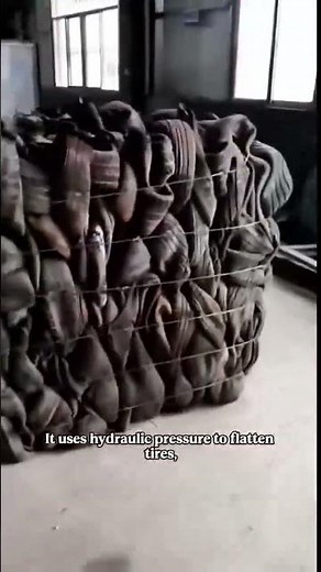 Horizontal Scrap Tire Baler for Large Scale Recycling Operations #recyclingmachine #automaticbaler