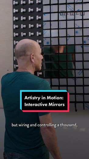 Explore Daniel Rosen's journey from wooden mirrors to sensor-driven art, overcoming obstacles and pushing boundaries. #technology #imagination #mirror #illusion #interactiveart #wiredobsessed #artistsoftiktok