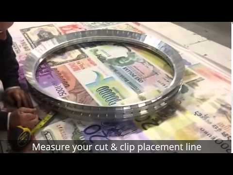 SignComp kerf cut bleed retro frame for shaped flex faces