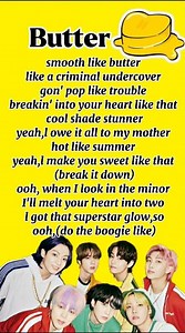 bts butter lyrics #butter song lyrics # bts# butter