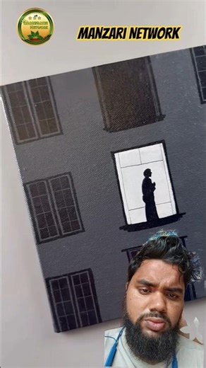 Easy painting of Ramadan Mubarak in Arabic calligraphy Manzari Network #art #ramadan