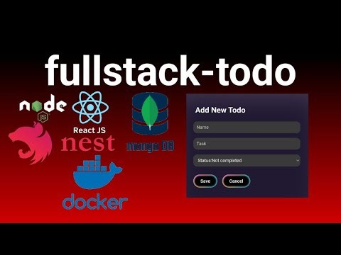 Full-Stack Todo App — React + NestJS + MongoDB with Docker