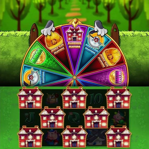 Huff' n' More Puff Mansions Feature | Jackpot Party Casino Slots | 1X1