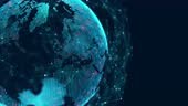 Network connection structure. Abstract technology background with...