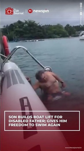 Son Builds Custom Boat Lift For Disabled Father; Gives Him Freedom Back￼