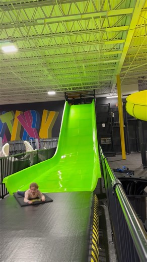 We built SLICK CITY…on slides and good times! 🎶 🛝 Slides, air courts, wall-to-wall fun! It’s everything you didn’t know you needed. Grab your friends and join the excitement! | Slick City Springdale, OH
