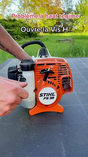 Réglage du carburateur d'une débroussailleuse Stihl