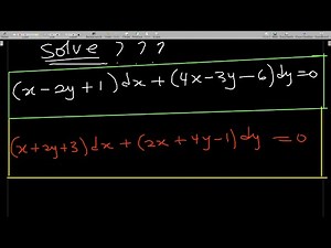 How to solve First-Order differential equation with Linear coefficients by substitution method