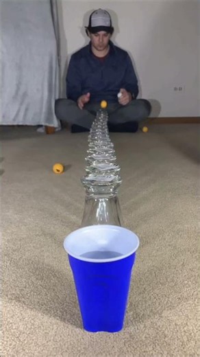 Every Shot Gets More Impossible ! #satisfying #youtubeshorts #pingpong #challenge #fyp #viral #usa