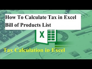 Excel tax calculation formula How to calculate tax in Excel