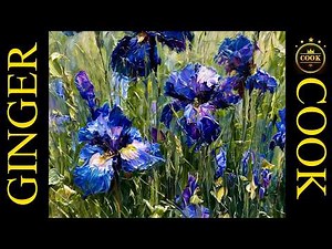 Palette Knife Purple Irises | An Acrylic Painting Beginner Lesson