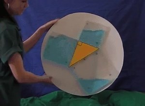 Pythagorean theorem Follow Magic Pi on instagram https://www.instagram.com/magic_pi2?igsh=MTE5Y2h4cHo4dTRrbw==&utm_source=qr #MTBoS #iteachmath #maths #math #geometry | Magic PI - math animations