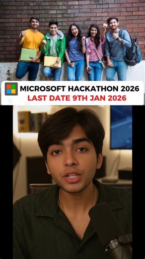 AI with Arpit on Instagram: "comment “hackathom ” to get the link in your DM Biggest hackathon from Microsoft, Imagine Cup 2026! Last Date: 9th Jan Make your Team now! #coding #hackathon #viral #trending #technology #microsoft #amazon #college #undergraduate"