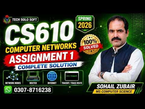 CS610 Assignment 1 Complete Solution Spring 2026 | Computer Networks | VU Solved | Tech Solo Soft