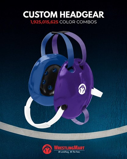 Build your own personalized headgear with 1.9B color combos. Personalize shells, straps, and chin cups to match your unique style 🤼 | WrestlingMart