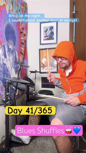Day 41/365 drum lesson 52 week drum tutorial blues week shuffles #drums #love #beginner #lesson #new