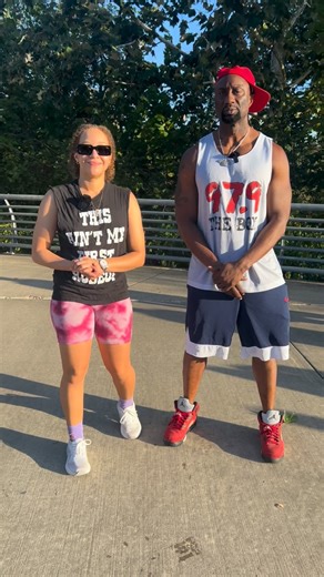 J-Mac and Jas with 979 The Box out supporting the Cure for Cancer Walk—community, courage, and voices amplified! #979TheBox | KBXX 97.9 The Box