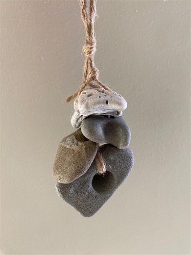 Hag Stone Wall Hanging, Holey Stone Amulet, Protection Talisman, Pagan Stone, Odin Stone, Witch Stone, Adder Stone, Faerie Stone - Etsy