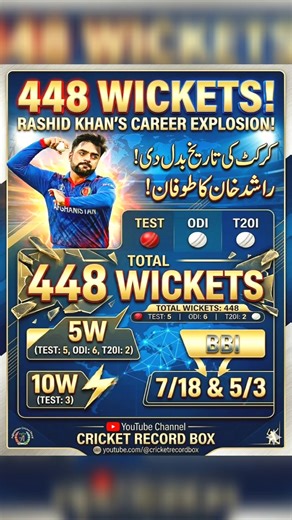 Rashid Khan Cricket Career Records 2026 | The Ultimate All-Rounder 🏏🔥#RashidKhan#AfghanistanCricket
