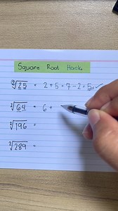 Square Root📕#reels #fyp #math #mathematics #numbers #trick #fbreels #explorepage #trend #viral #hacks #MathHelp #mathgenius #education #lessons #reelsfb #mathlove #mathtutor #mathtips #mathisfun #MathWiz #reelsvideo #reelsviral #reelsfb #reelsinstagram #mathreview #MathChallenge #education #educational #MathHacks | Math Wiz