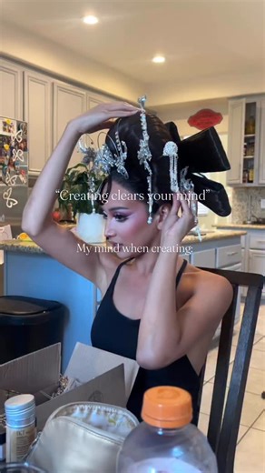 I think it works. 😬 What do you do to clear your mind? #costumedesign #drag #artist #fashiondesign #katalunakouture #trans #transwoman #transgender #designers #artmeetsfashion | Kataluna Enriquez