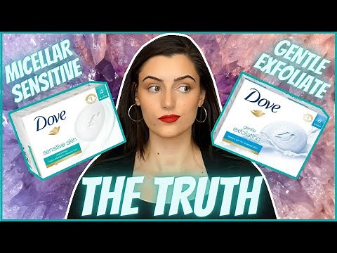 SPECIALIST testing DOVE SENSITIVE SKIN MICELLAR and GENTLE EXFOLIATE SOAPS on the FACE