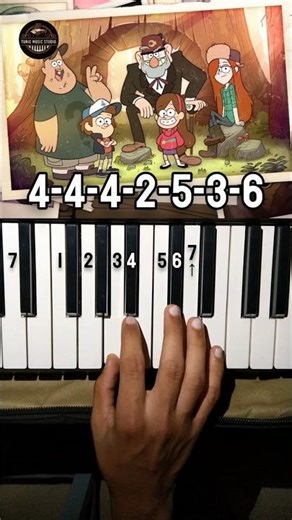 Gravity Falls Opening Theme Song Piano Tutorial Part 2 #pianotutorial #shorts