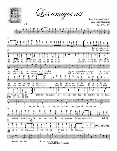 » Partitura de Los Amigos Asi | Partituras.org