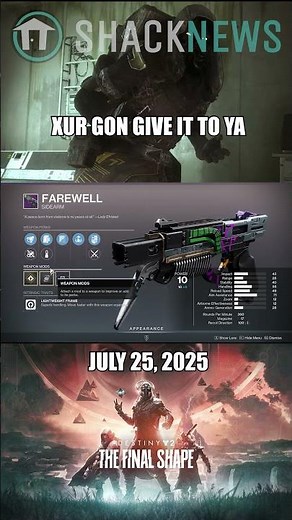 Xur's Location & Wares - Destiny 2 - July 25, 2025 #xur #destiny2 #bungie