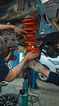 PRO TIP! How to Install Rear Coil Springs and Shocks Without Dangerous Pry Bars 🛠️🚗#viral