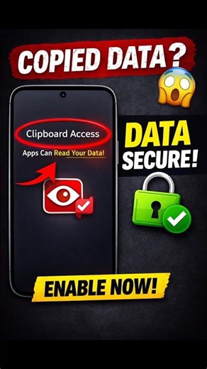 Clipboard Data Secure Kaise Kare Android Setting 🔒