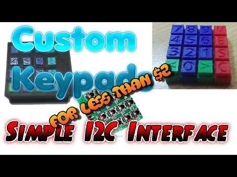 Simple, Reliable, Debounced, I2C compatible Keypad design using low cost parts with code provided