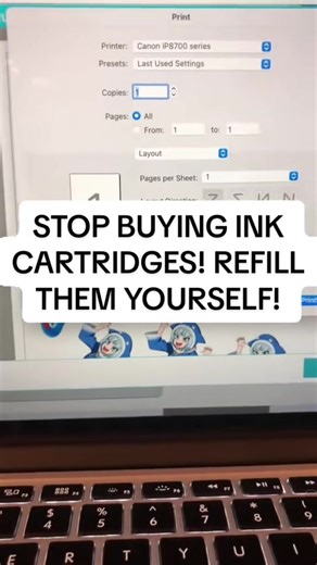 Reposting my old video on how to refill inks for printing stickers :3 #sticker #stickershop #stickermaking #smallbusiness #inkrefill