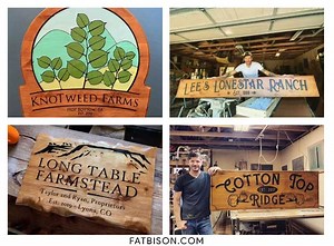 Farm Signs | Custom Wood Signs | Fat Bison Workshop