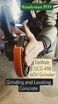 Grinding/Leveling Concrete Demonstration with Dewalt DCG418 Flexvolt 60v grinder and dust shroud.