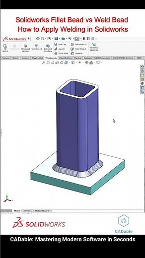 Solidworks Fillet Bead vs Weld Bead - How to Apply Welding in Solidworks #FilletBeadvsWeldBead